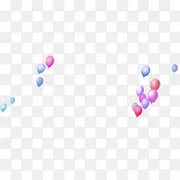 卡通飞舞彩色气球-空若网 卡通飞舞彩色气球-空若网