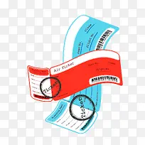 矢量机票素材-空若网 矢量机票素材-空若网