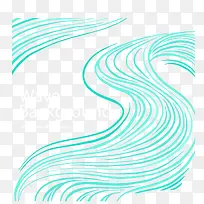 绿色手绘波浪线-空若网 绿色手绘波浪线-空若网