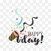 生日快乐矢量卡通图案-空若网 生日快乐矢量卡通图案-空若网