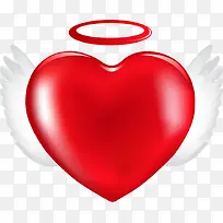 浪漫情人节立体心翅膀天使-空若网 浪漫情人节立体心翅膀天使-空若网