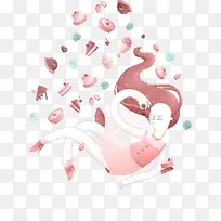 插画女孩-空若网 插画女孩-空若网