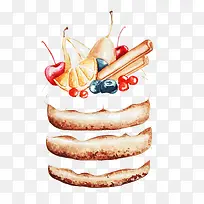 手绘蛋糕甜品素材-空若网 手绘蛋糕甜品素材-空若网