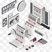 矢量卡通电脑信息图表-空若网 矢量卡通电脑信息图表-空若网