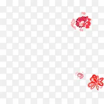 手绘红色花朵插画-空若网 手绘红色花朵插画-空若网