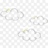 手绘云朵插画素材-空若网 手绘云朵插画素材-空若网