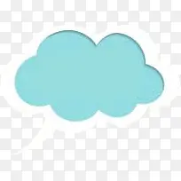 可爱手绘蓝色云朵-空若网 可爱手绘蓝色云朵-空若网