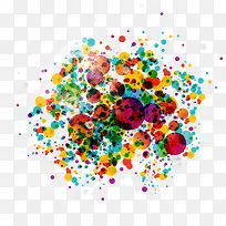 缤纷波点背景矢量素材-空若网 缤纷波点背景矢量素材-空若网