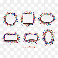 矢量彩色波点写字框-空若网 矢量彩色波点写字框-空若网