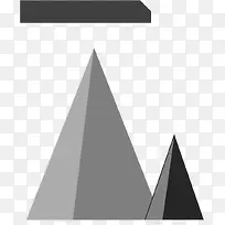 灰色透明立体三角形-空若网 灰色透明立体三角形-空若网