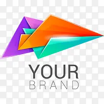 矢量彩色立体三角形-空若网 矢量彩色立体三角形-空若网