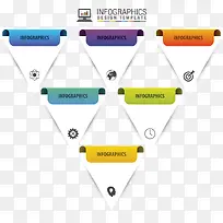 矢量彩色三角形图表-空若网 矢量彩色三角形图表-空若网