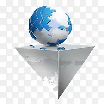 三角形地球立体简约商务会计-空若网 三角形地球立体简约商务会计-空若网