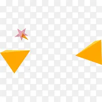 黄色立体三角形海报-空若网 黄色立体三角形海报-空若网