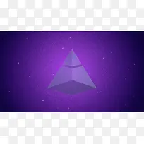 立体三角形紫色背景-空若网 立体三角形紫色背景-空若网