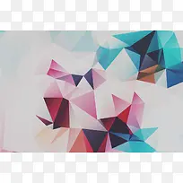 彩色三角形立体壁纸-空若网 彩色三角形立体壁纸-空若网