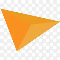 黄色立体三角形-空若网 黄色立体三角形-空若网