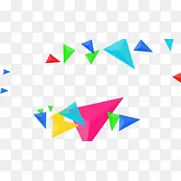 粉蓝绿立体三角形图片-空若网 粉蓝绿立体三角形图片-空若网