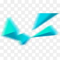 蓝色立体三角形漂浮-空若网 蓝色立体三角形漂浮-空若网