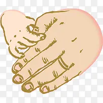 小手拉大手父亲节素材-空若网 小手拉大手父亲节素材-空若网