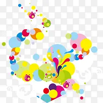 手绘彩色花纹圆点-空若网 手绘彩色花纹圆点-空若网