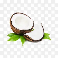 高清绿叶椰子水果-空若网 高清绿叶椰子水果-空若网