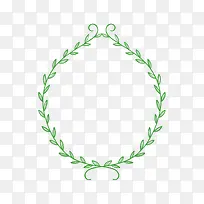 绿色叶藤艺术边框-空若网 绿色叶藤艺术边框-空若网