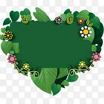 绿色爱心装饰-空若网 绿色爱心装饰-空若网