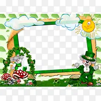 可爱边框相框绿色-空若网 可爱边框相框绿色-空若网
