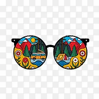 手绘眼镜-空若网 手绘眼镜-空若网