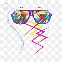 卡通水彩手绘眼镜-空若网 卡通水彩手绘眼镜-空若网