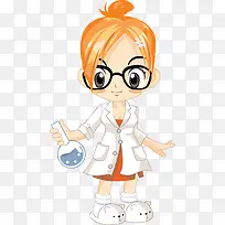 卡通戴眼镜的女孩-空若网 卡通戴眼镜的女孩-空若网