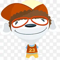 可爱手绘眼镜小狗-空若网 可爱手绘眼镜小狗-空若网