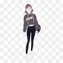 戴眼镜的时尚女孩-空若网 戴眼镜的时尚女孩-空若网