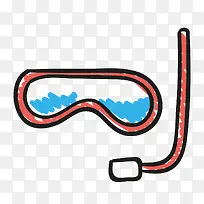 手绘潜水元素-空若网 手绘潜水元素-空若网