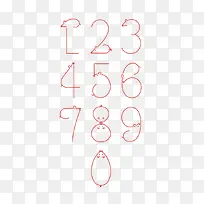 手绘数字-空若网 手绘数字-空若网