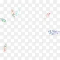 手绘彩色艺术字树叶-空若网 手绘彩色艺术字树叶-空若网