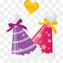 手绘粉紫色圣诞节喇叭-空若网 手绘粉紫色圣诞节喇叭-空若网