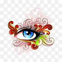 彩色手绘眼睛-空若网 彩色手绘眼睛-空若网