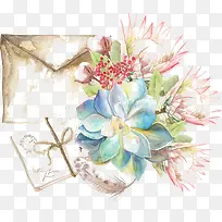 水彩墨花-空若网 水彩墨花-空若网