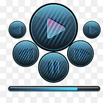 矢量饰品播放按钮-空若网 矢量饰品播放按钮-空若网