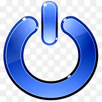 蓝色手绘电源按钮-空若网 蓝色手绘电源按钮-空若网