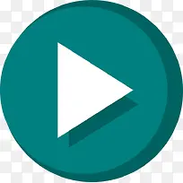 蓝色扁平化播放按钮图标-空若网 蓝色扁平化播放按钮图标-空若网