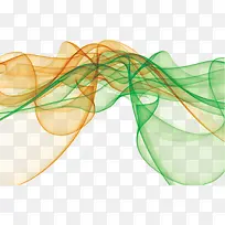 矢量彩色曲线装饰图案-空若网 矢量彩色曲线装饰图案-空若网