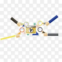 手和放大镜-空若网 手和放大镜-空若网