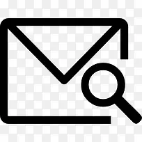 信封用放大镜图标-空若网 信封用放大镜图标-空若网