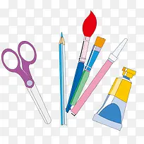 卡通学习工具矢量图-空若网 卡通学习工具矢量图-空若网