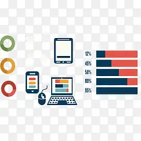 扁平电脑彩色数据图表-空若网 扁平电脑彩色数据图表-空若网