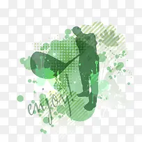 绿色波点斜杠-空若网 绿色波点斜杠-空若网