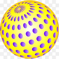 矢量3d球状黄色波点-空若网 矢量3d球状黄色波点-空若网